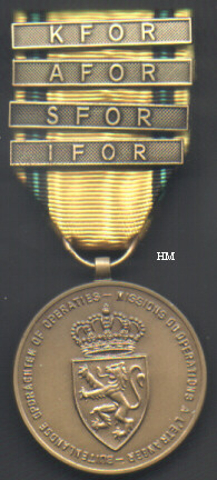 The Foreign Ops Medal, edged and grained bars