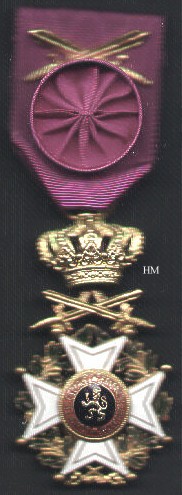 Order of Leopold I, Officer with gilt swords