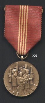 40th Anniv. of Liberation Medal, obverse
