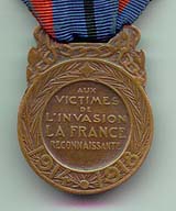 Invasion Victims Medal reverse