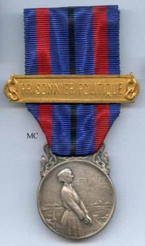 Invasion Victims Medal, silver, with bar