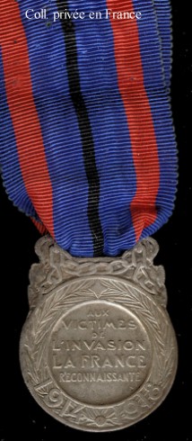 Invasion Victims Medal, silver, reverse