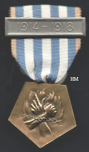 The Resistance Deportees Medal with WW1 bar