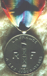 The Medal of Liberated France reverse