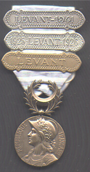 The Vichy Levant Medal