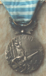 The Vichy Levant Medal reverse