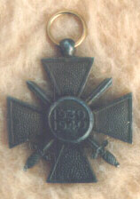 Vichy Croix de Guerre reverse