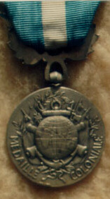 The Colonial Medal reverse