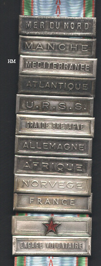 The War Commemorative Medal bars