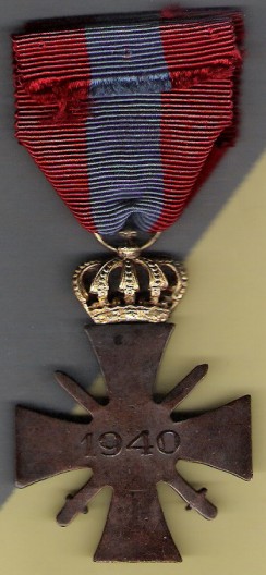 War Cross, 1st class, reverse