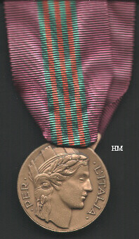 Volunteer Medal, obverse, alternative ribbon