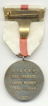 Red Cross Medal, reverse