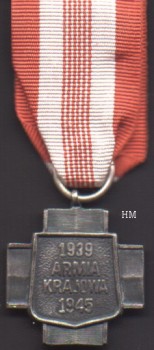 Home Army Cross, reverse