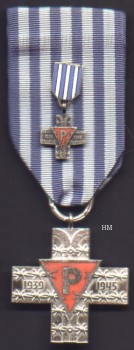 Auschwitz Cross and miniature, obverse