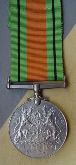 Defence Medal, reverse