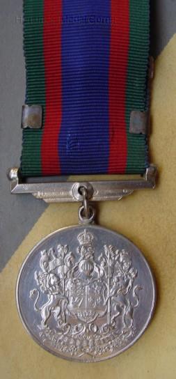 Canadian Voluntary Service Medal, reverse