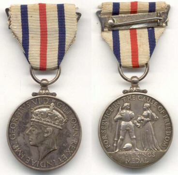 King's Medal for Service in the Cause of Freedom